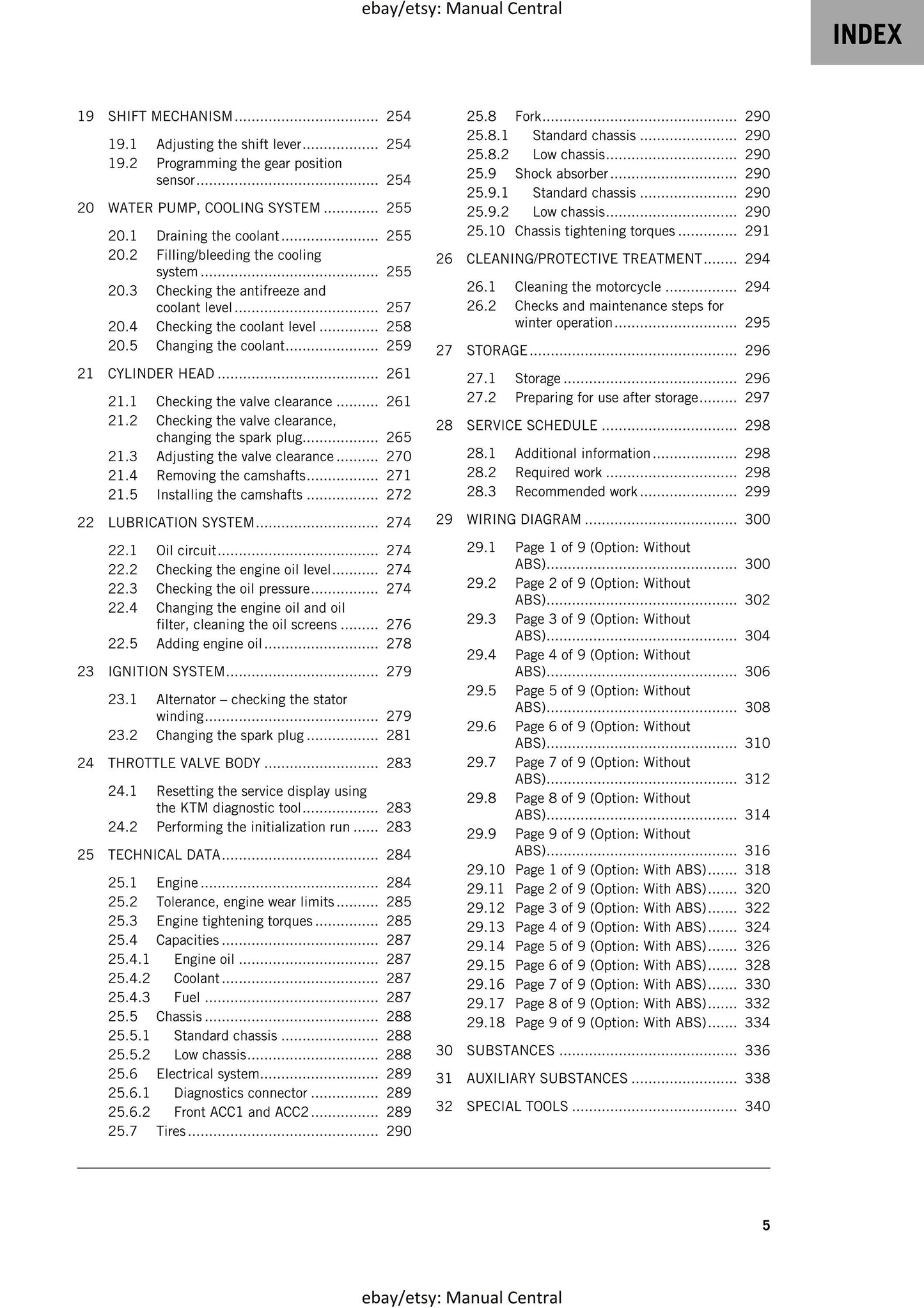 KTM 2020 - 250 Duke - Service Workshop Repair Manual