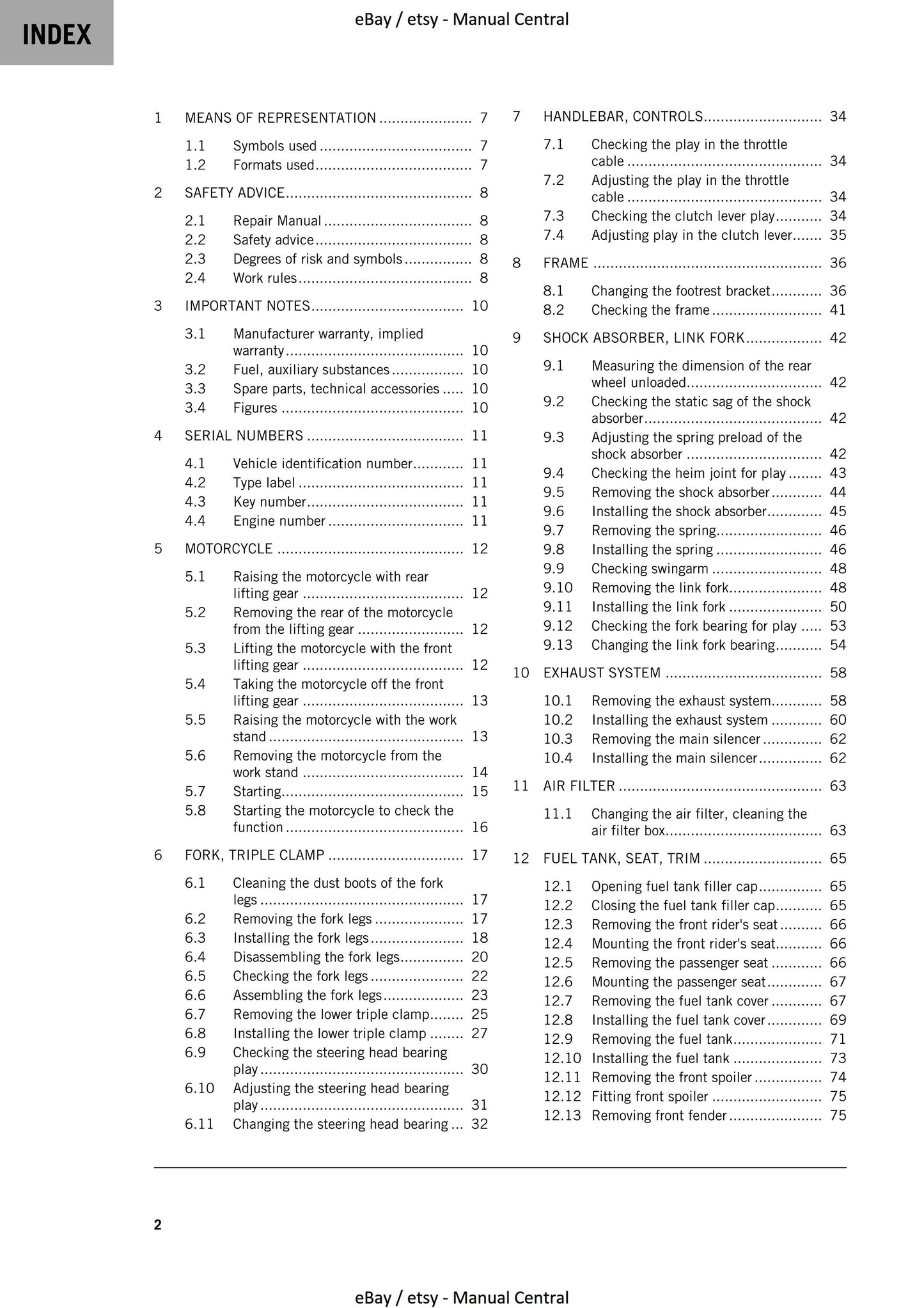 PDF - KTM 2020 - 125 DUKE - Service Workshop Repair Manual