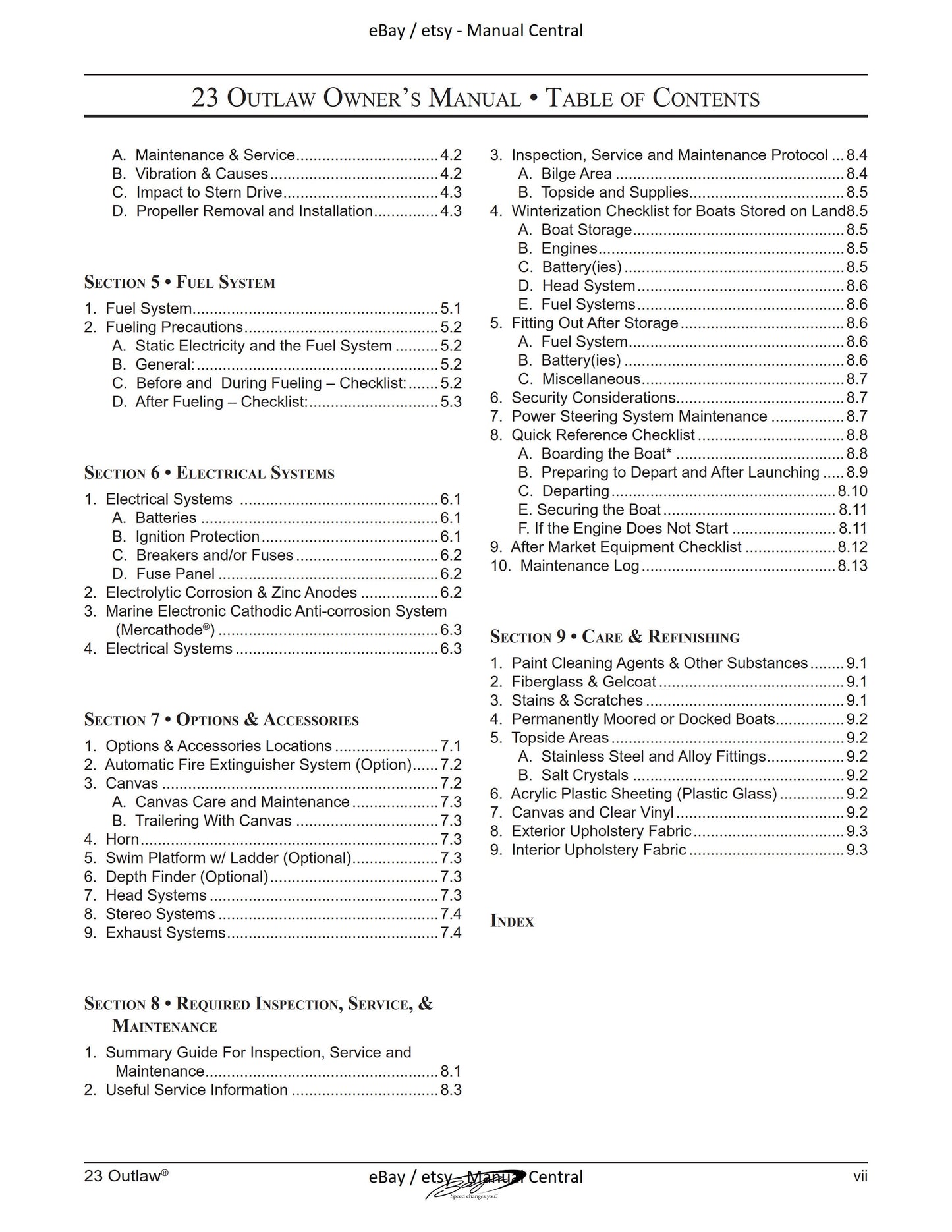 Baja Marine - 23 Outlaw - Owners Manual