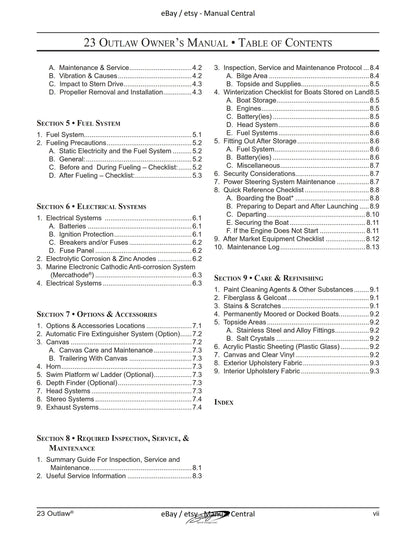 Baja Marine - 23 Outlaw - Owners Manual