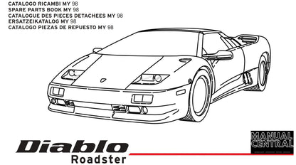 Lamborghini Diablo Roadster 1998 - parts manual