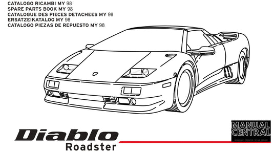 Lamborghini Diablo Roadster 1998 - parts manual
