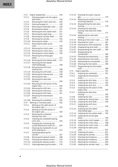 KTM 2020 - 85 SX - Service Workshop Repair Manual