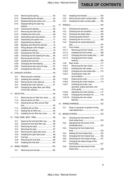 Husqvarna 2019 - TC 85 19/16 17/14 - Workshop Service Repair Manual