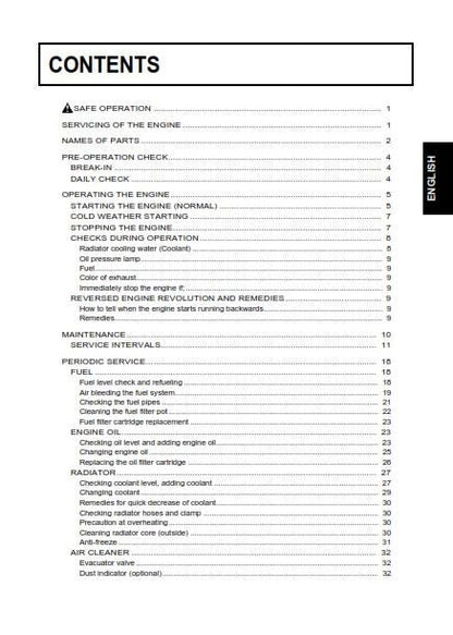 Kubota - Operator Manual - Z482-E3 Z602-E3 D722-E3 D782-E3 D902-E3 D1005-E3 D1105-E3 D1105-TE3 D1305-E3 V1505-E3 V1505-TE3 D1005-E3BG