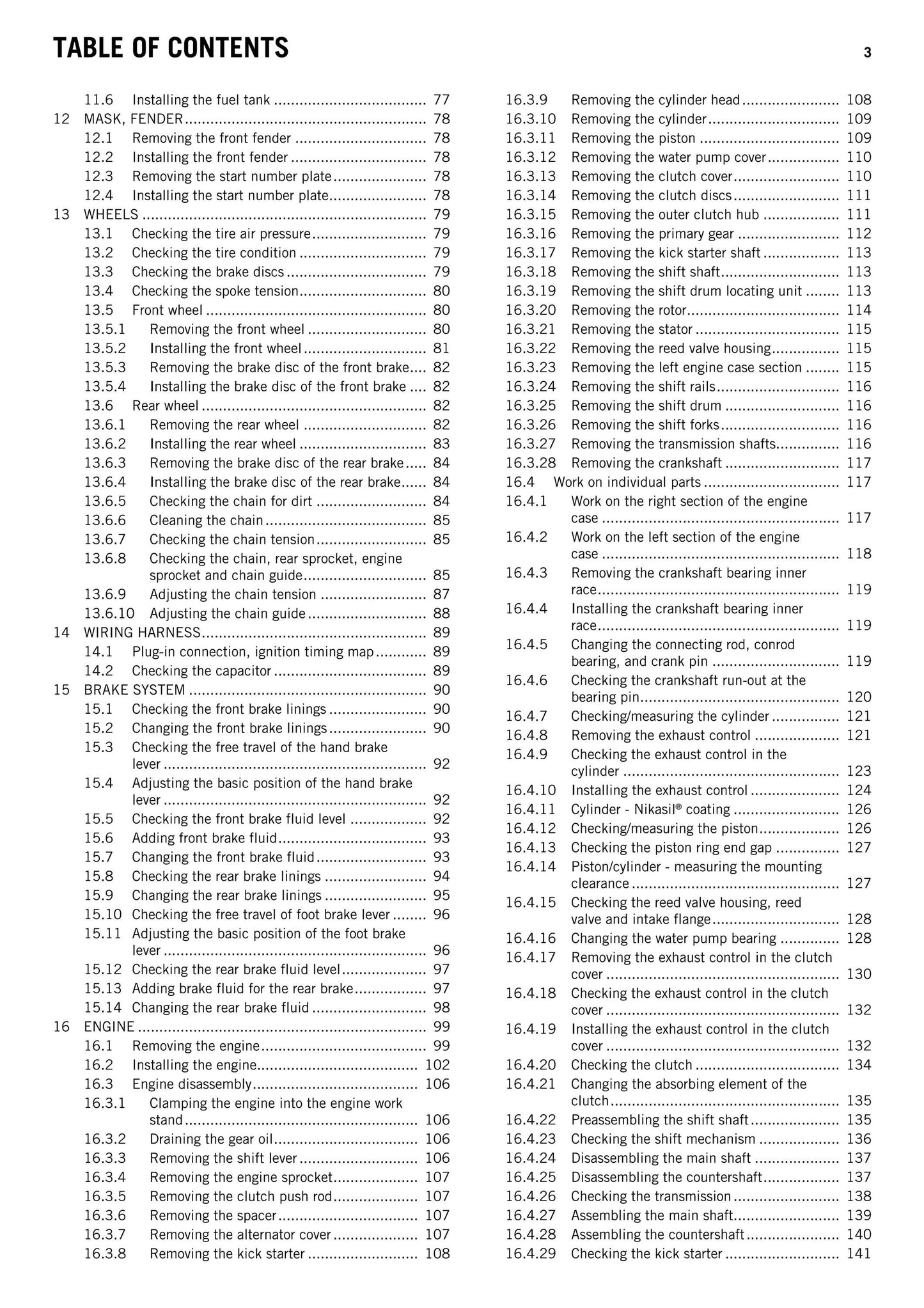 KTM 2012 - 125 150 SX XC - Workshop Service Repair Manual