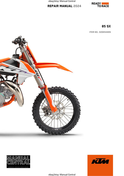 KTM 2024 - 85 SX 19/16 17/14 - Service Workshop Repair Manual