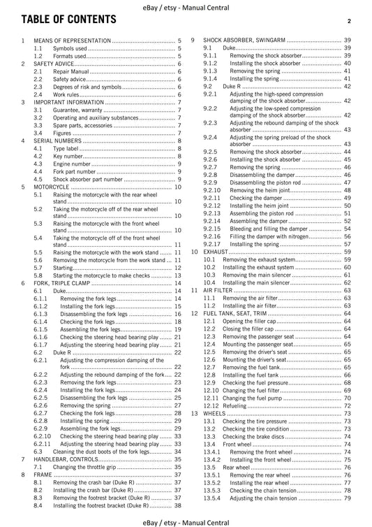 KTM 2013 - 690 Duke R - Workshop Service Repair Manuals