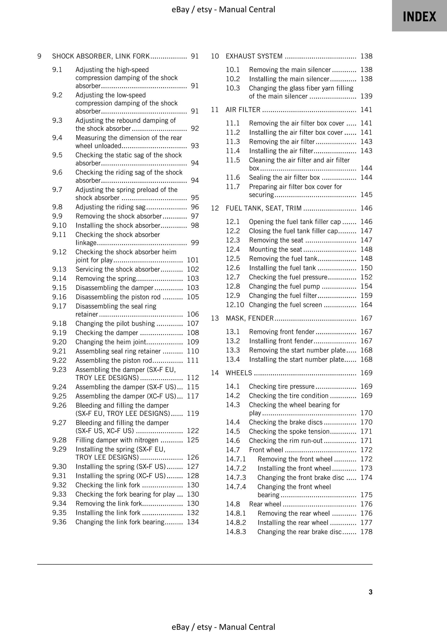 KTM 2021 - 250 Sx-f Xc-f Troy Lee Designs - Service Workshop Repair Manual