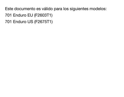 Spanish Language - Husqvarna 2020 - 701 Enduro  - Manual de Reparacion