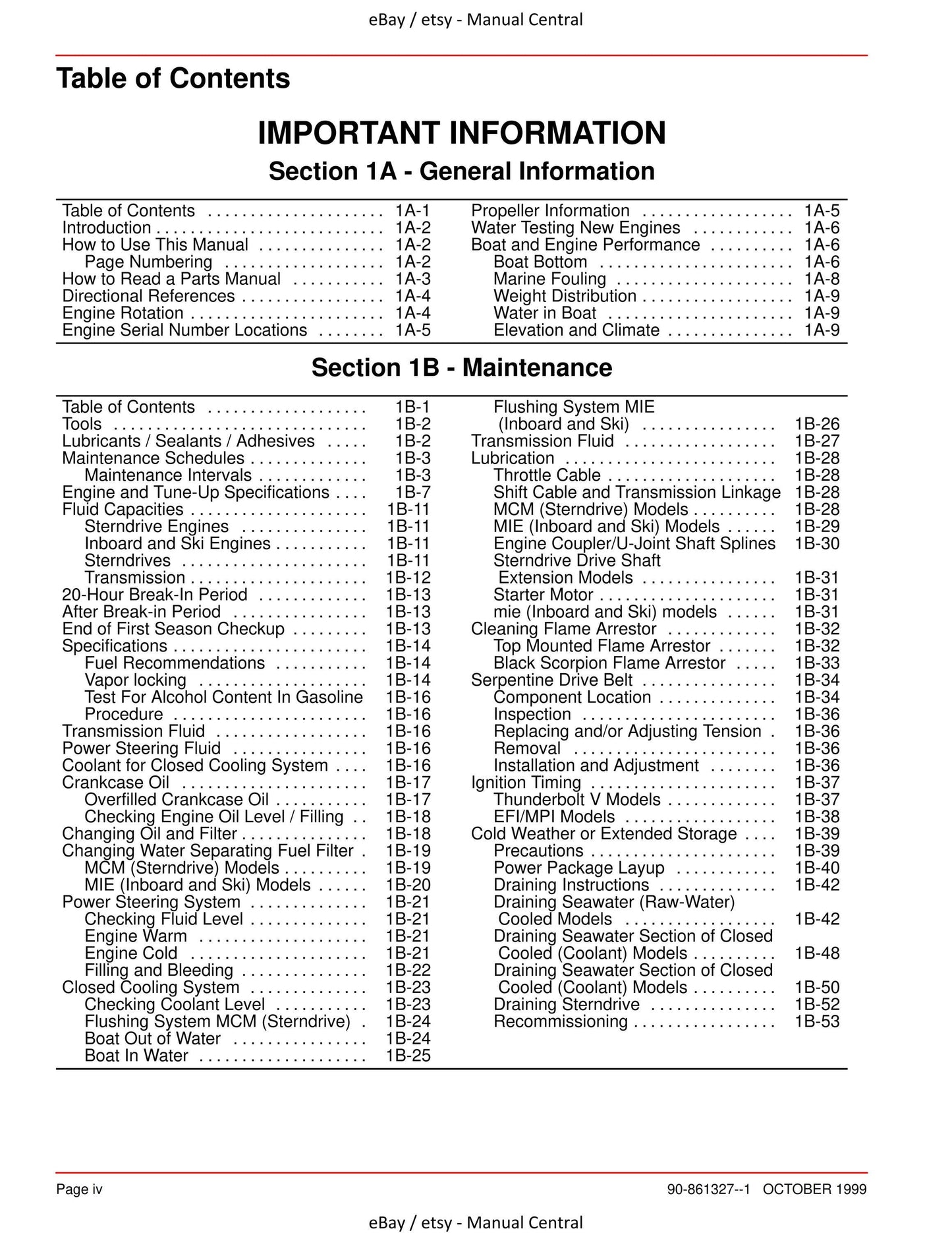 Mercury Mercruiser Service Manual 24 - Marine Engines GM V8 305 350 Cid (5.0L) (5.7L)