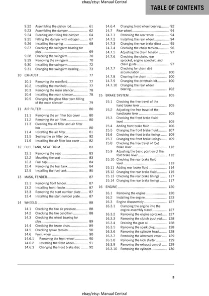 KTM 2016 - 85 SX 19/16 17/14 - Service Workshop Repair Manual