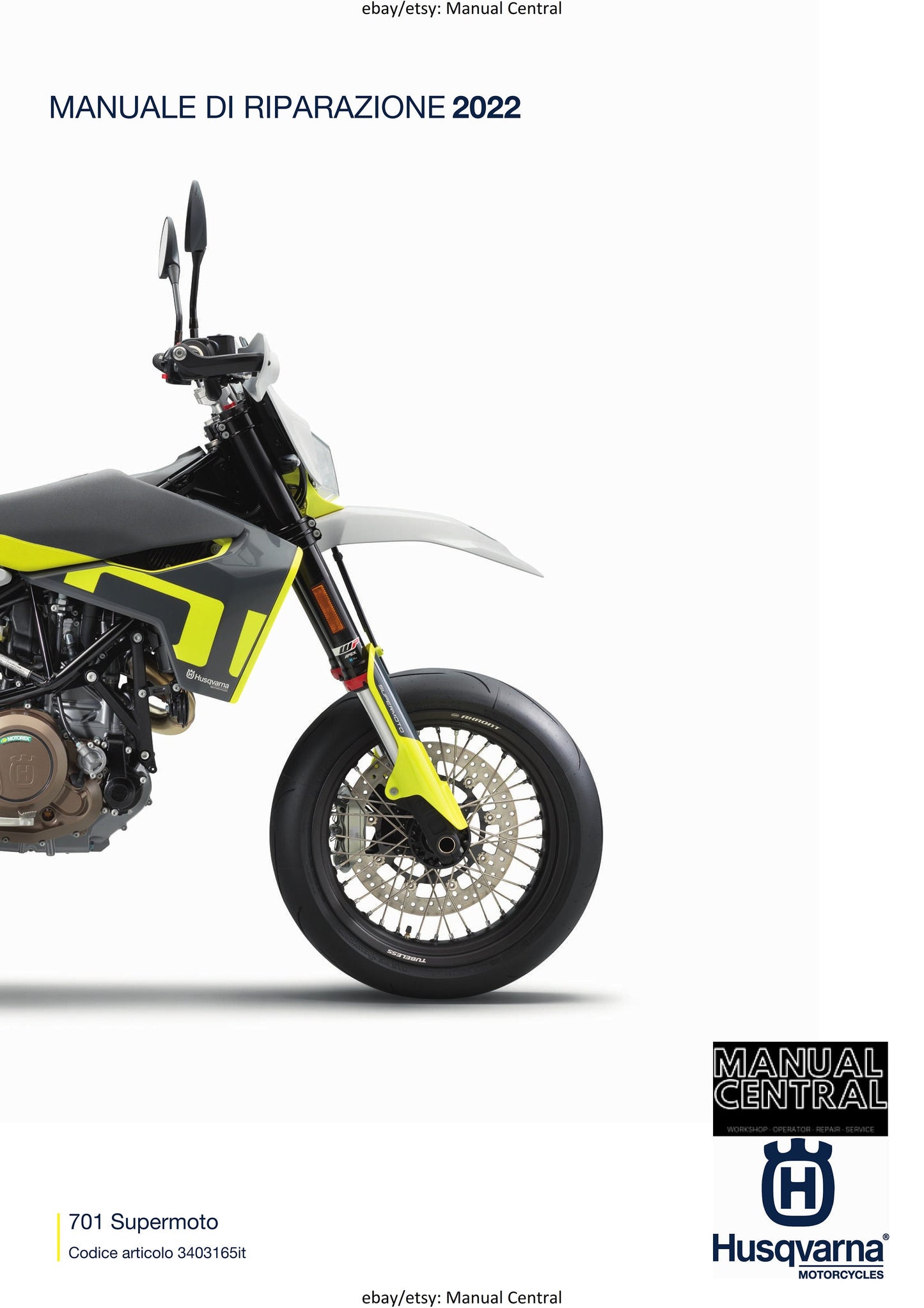 Italian Language - Husqvarna 2022 - 701 Supermoto - Manuele Di Riparazione -  Service Workshop Repair Manual
