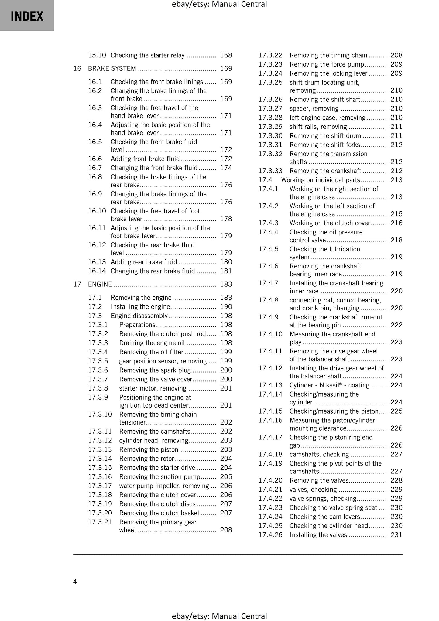 KTM 2018 - 250 SX-F XC-F - Service Workshop Repair Manual