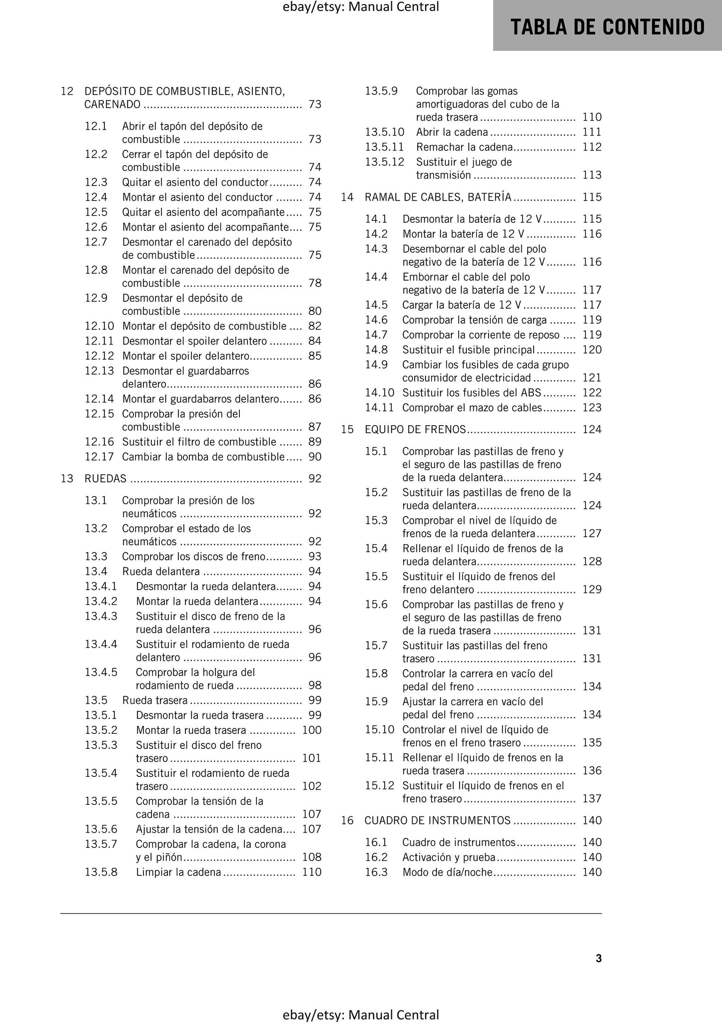 PDF - Spanish Language - KTM 2022 - 390 Duke - Manual de Reparacion