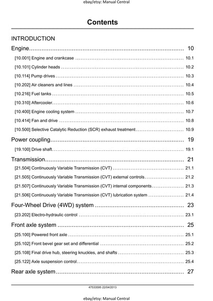 New Holland - T8.275 T8.300 T8.330 T8.360 T8.390 T8.420 CVT Tractor - Workshop Service Repair Manual