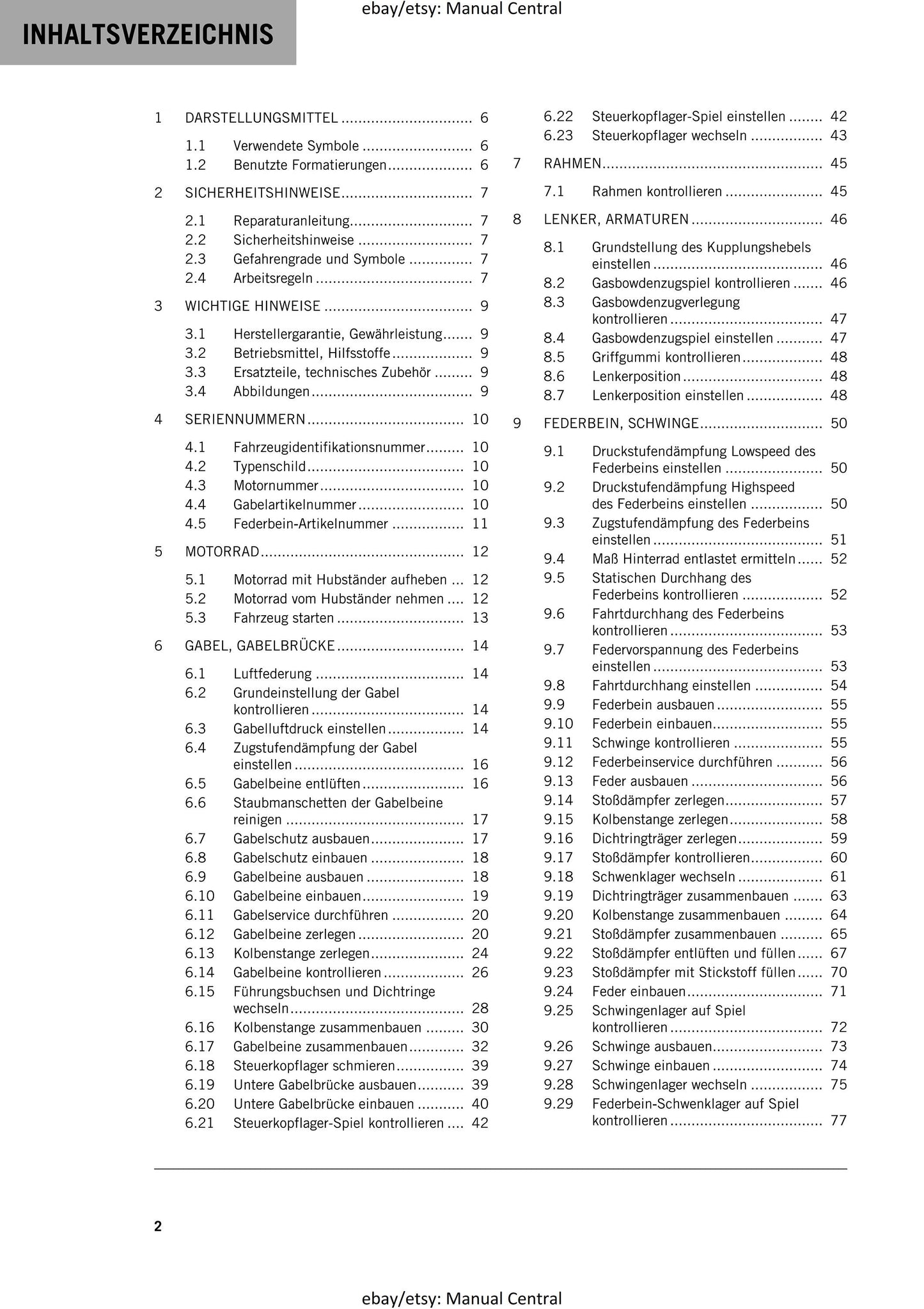 German Language - KTM 2023 - 65 Sx  - Reparaturanleitung - Service Workshop Repair Manual