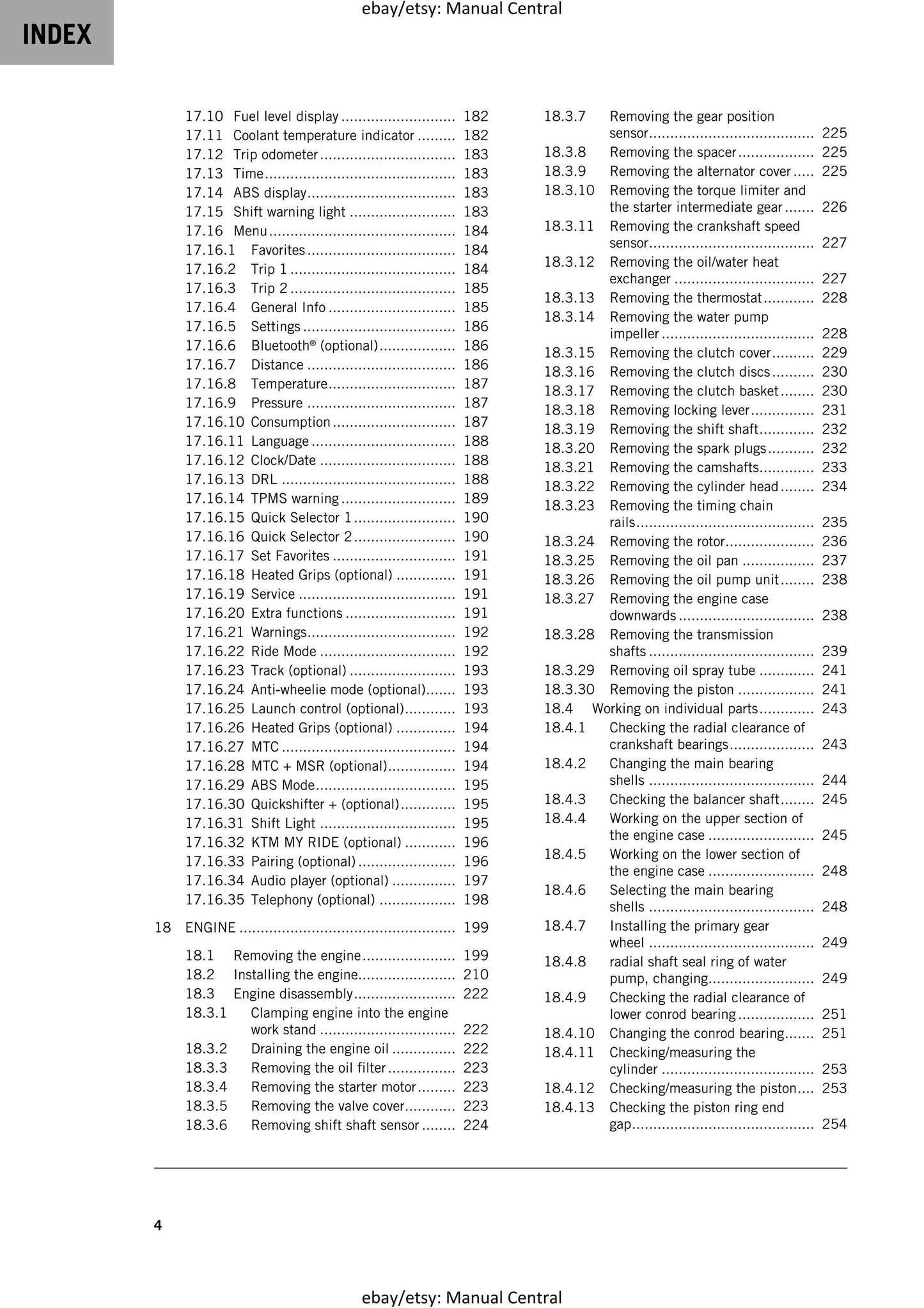 KTM 2021 - 890 Duke & L - Service Workshop Repair Manual
