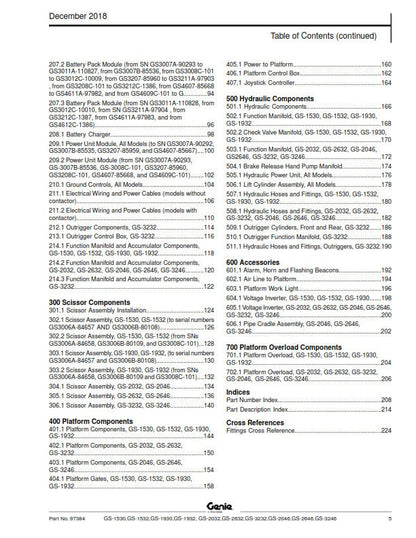 Genie - Parts Manual - Gs-1530 Gs-1532 Gs-1930 Gs-1932 Gs-2032 Gs-2632 Gs-3232 Gs-2046 Gs-2646 Gs-3246 - Dec 18