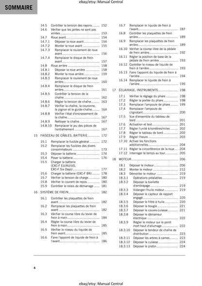 French Language - Ktm 2017 - 350 EXC-F - Manuel De Reparation -  Service Workshop Repair Manual