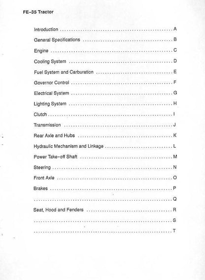 Massey Ferguson - MF35 MF 35 - Workshop Service Repair Manual