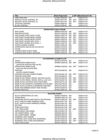 Link Belt - X2 Series - 130 - Parts Manual