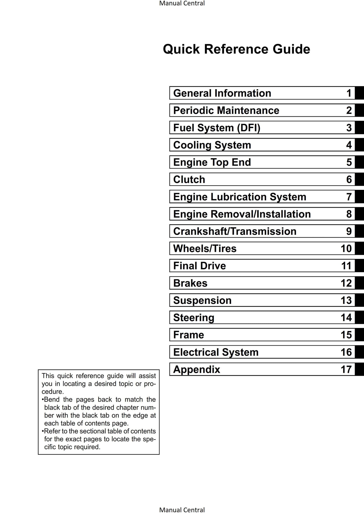 Kawasaki 2013 2014 - Ninja 300 ABS - Workshop Service Repair Manual
