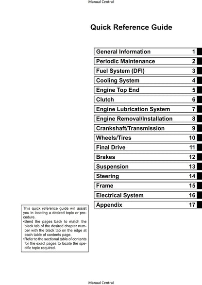 Kawasaki 2013 2014 - Ninja 300 ABS - Workshop Service Repair Manual