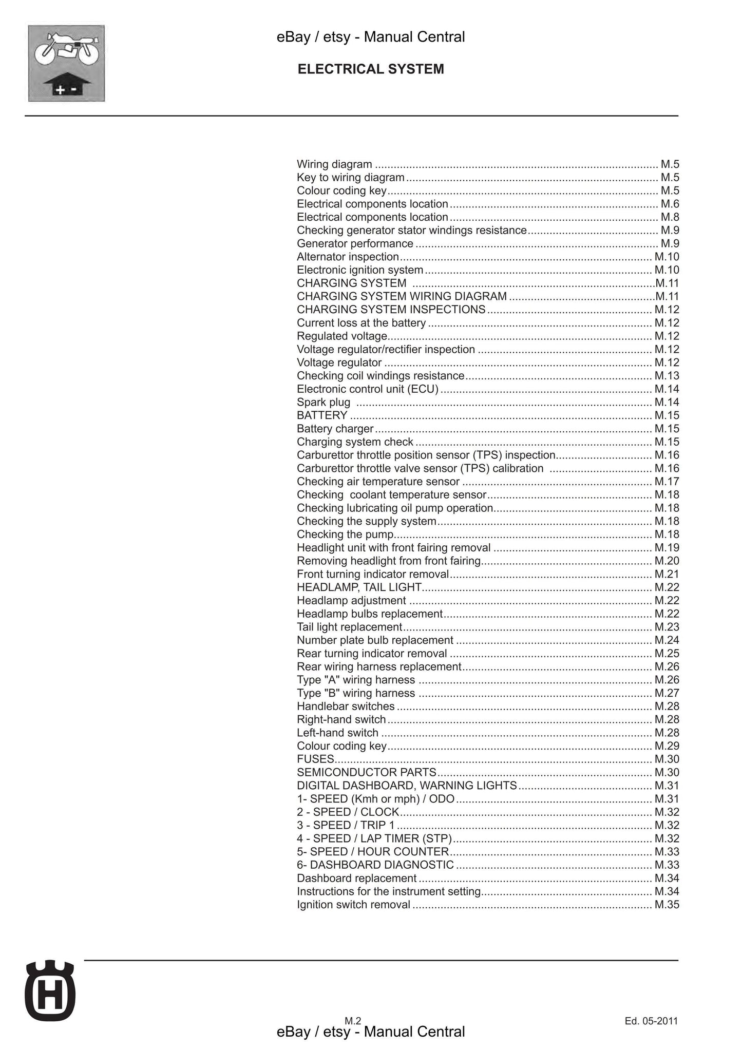Husqvarna 2011 2012 2013 - WRE SMS 125 - Service Workshop Repair Manual