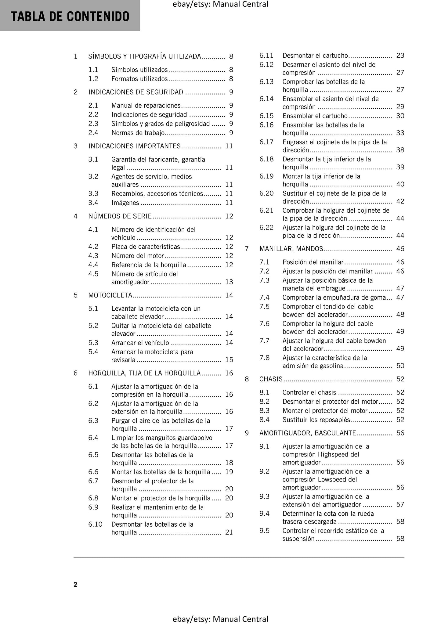 Spanish Language - KTM 2021 - 150 Exc Xc-w Tpi - Manual de Reparacion