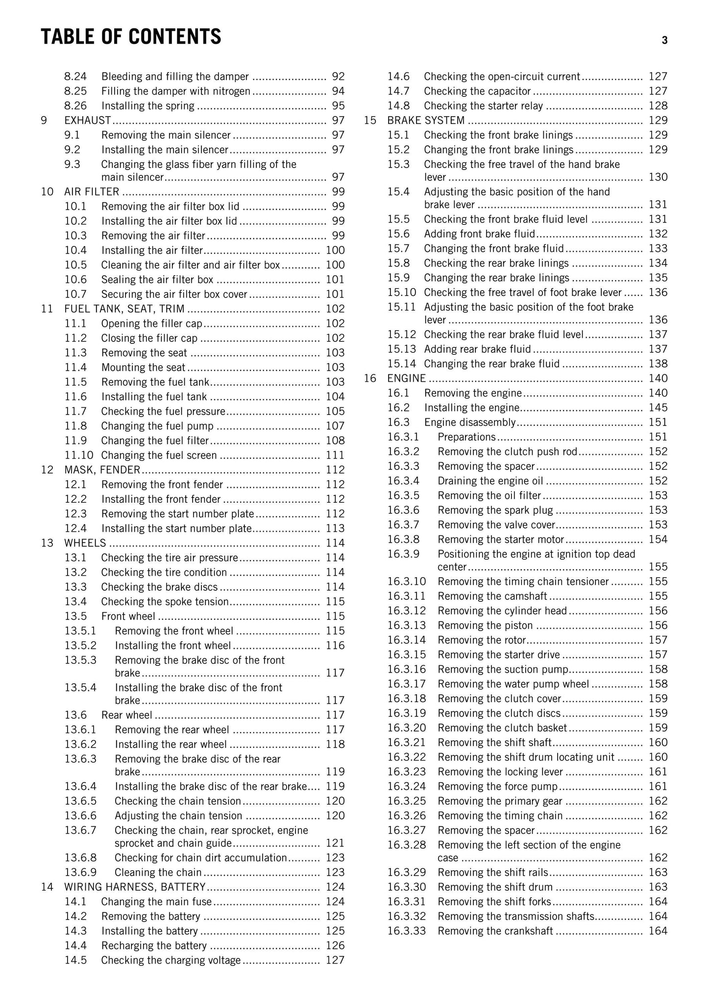 KTM 2015 - 250 SX-F XC-F - Service Workshop Repair Manual