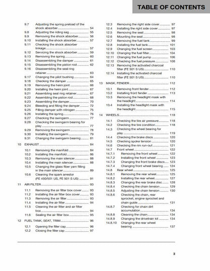 Husqvarna 2016 - FE 450 501 S - Service Workshop Repair Manual