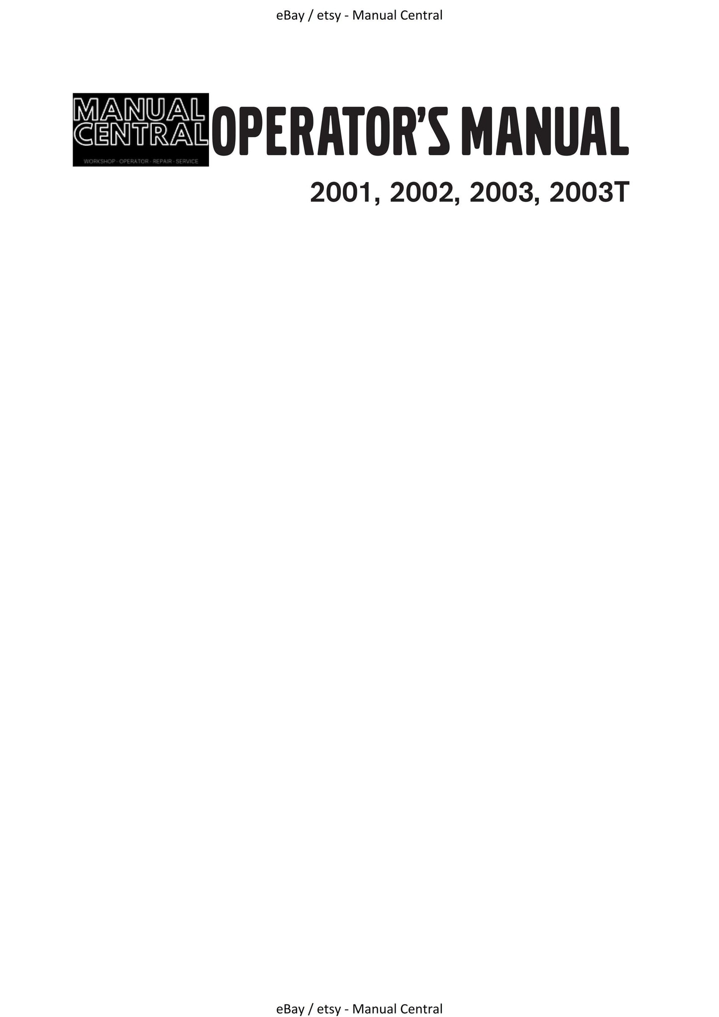 Volvo Penta - Owners Manual - 2001 2002 2003 2003T