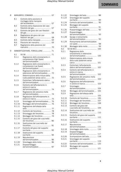 PDF - Italian Language - KTM 2019 - 50 SX & Mini - Manuale Di Riparazione