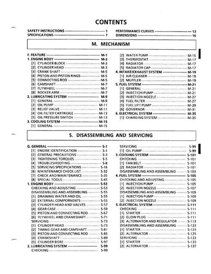 Kubota 03 Series D1403 D1703 V1903 V2203 F2803 DIESEL ENGINE Workshop Repair Service Manual