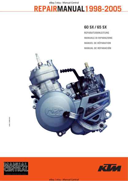 KTM 1998 to 2005 - 60 65 SX - Engine Service Workshop Repair Manual