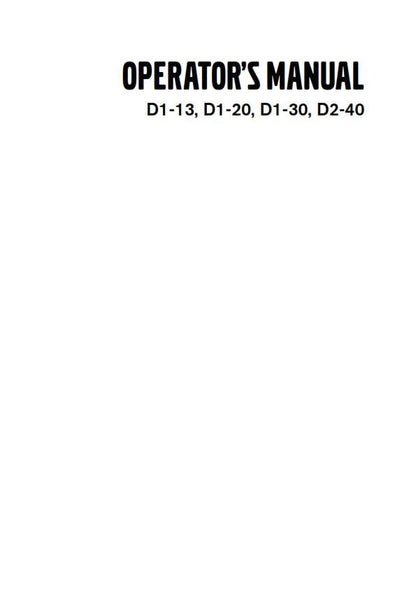 Volvo Penta - Owners Manual - D1-13 D1-20 D1-30 D2-40 Operator manual