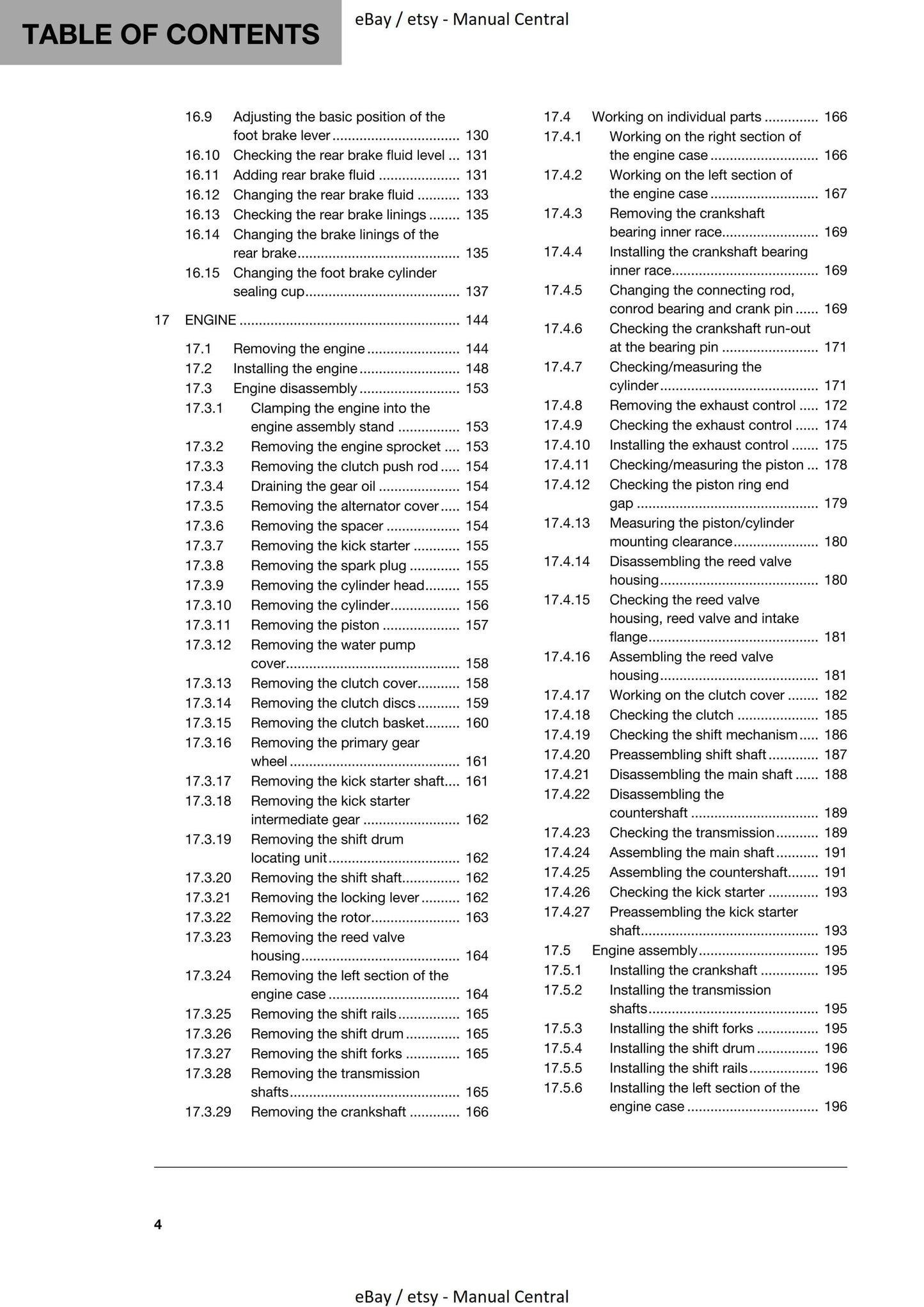 Husqvarna 2019 - TC 85 19/16 17/14 - Workshop Service Repair Manual