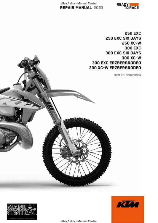 KTM 2023 - 250 300 Exc Six Days Xc-w Erzbergrodeo - Service Workshop Repair Manual