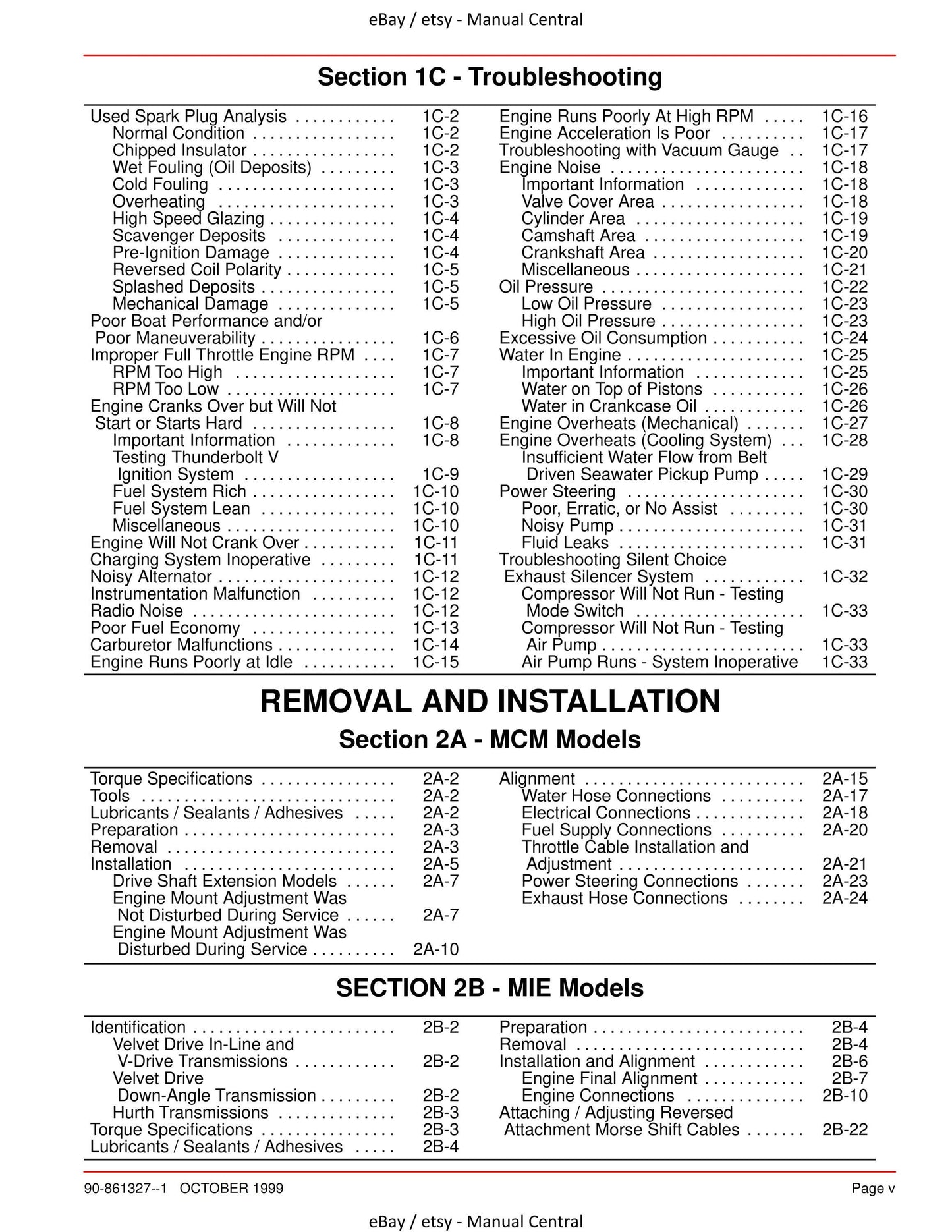 Mercury Mercruiser Service Manual 24 - Marine Engines GM V8 305 350 Cid (5.0L) (5.7L)