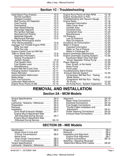 Mercury Mercruiser Service Manual 24 - Marine Engines GM V8 305 350 Cid (5.0L) (5.7L)