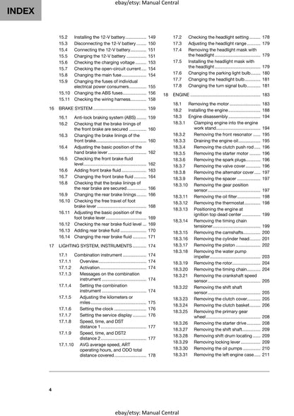 Husqvarna 2024 - 701 Supermoto US Edition - Service Workshop Repair Manual