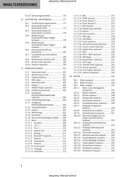 German Language - KTM 2020 -890 Duke R - Reparaturanleitung - Service Workshop Repair Manual