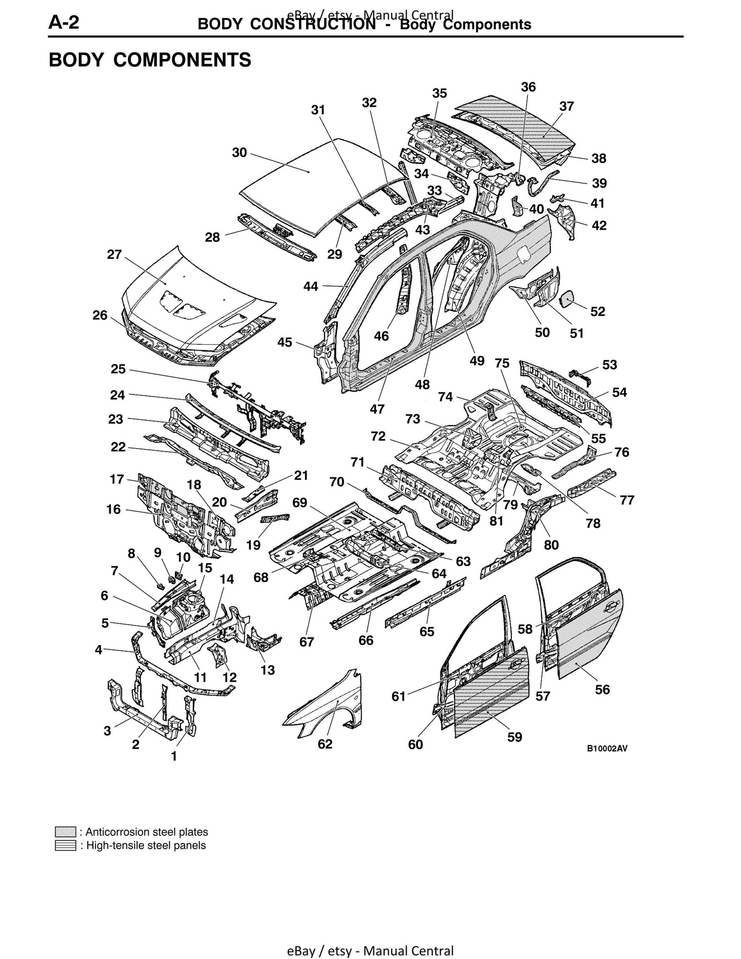 Mitsubishi Lancer Evolution Evo VII 7 - Body Repair Manual
