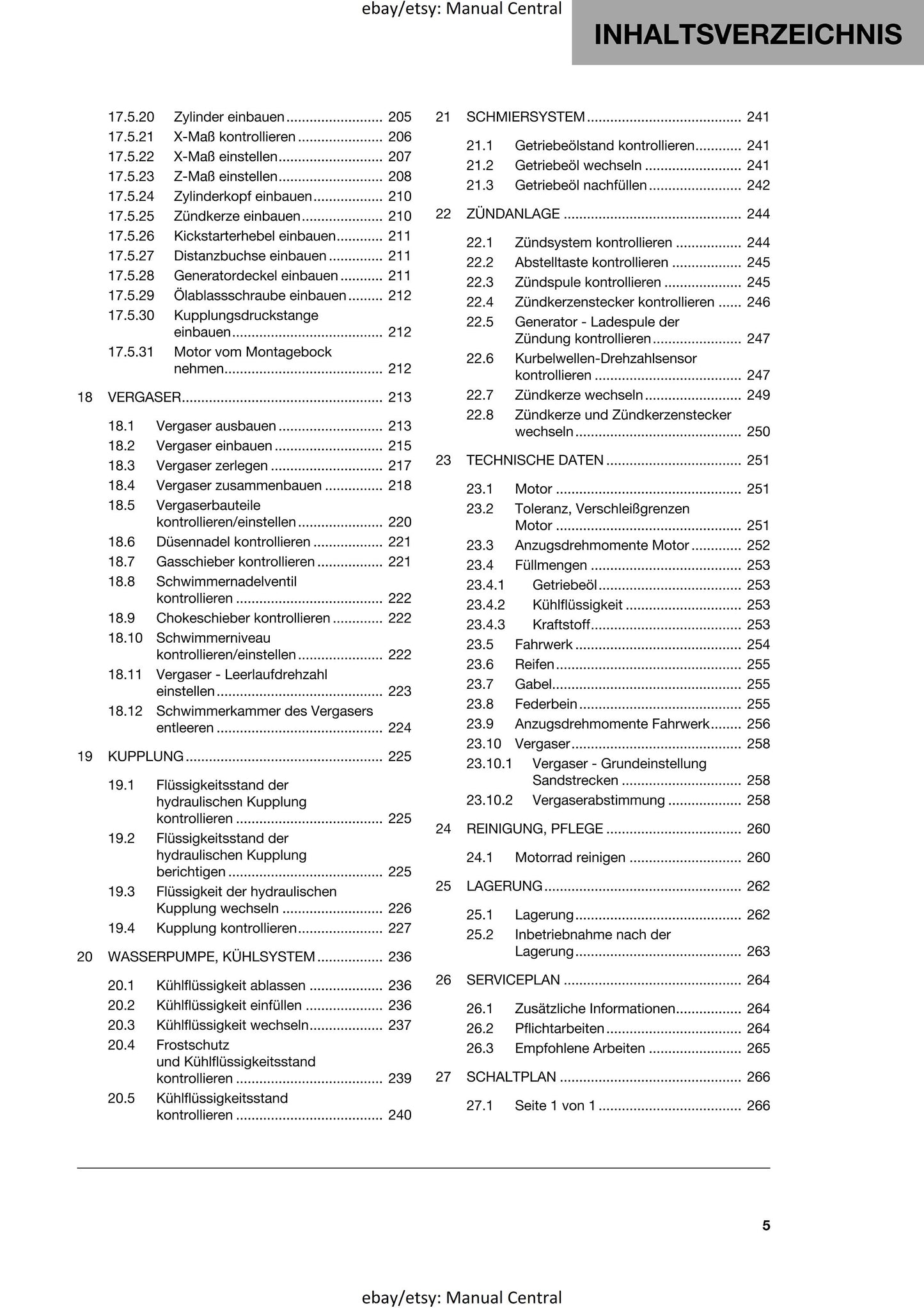 German Language - Husqvarna 2022 - TC 85 19/16 17/14- Reparaturanleitung