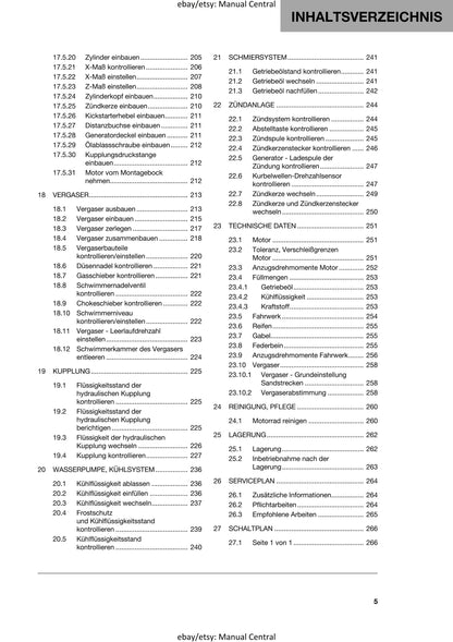 German Language - Husqvarna 2022 - TC 85 19/16 17/14- Reparaturanleitung