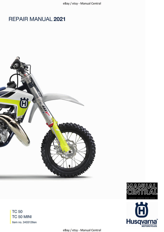 Husqvarna 2021 - TC 50 MINI - Workshop Service Repair Manual