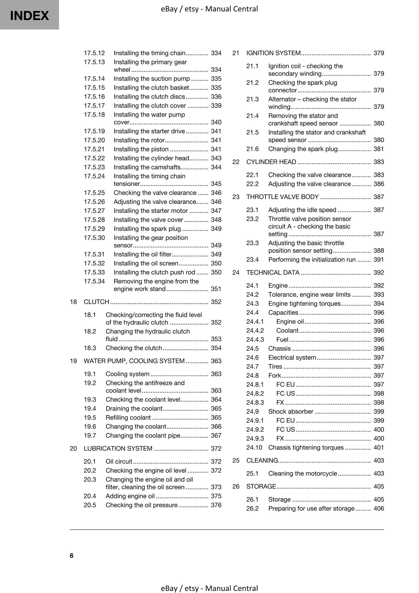 Husqvarna 2021 - FC FX 350 - Workshop Service Repair Manual
