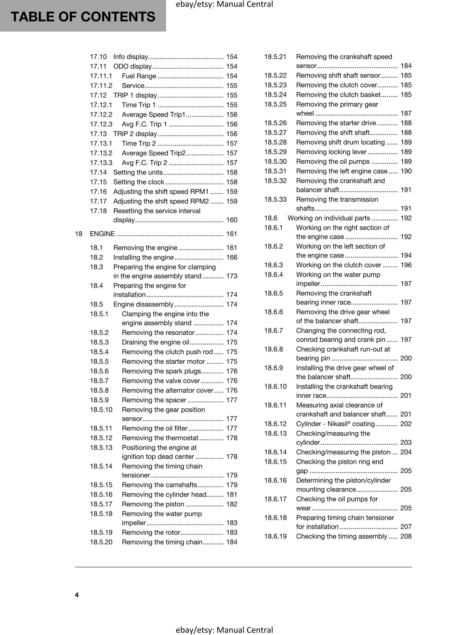 Husqvarna 2018 - Vitpilen 701 - Workshop Service Repair Manual