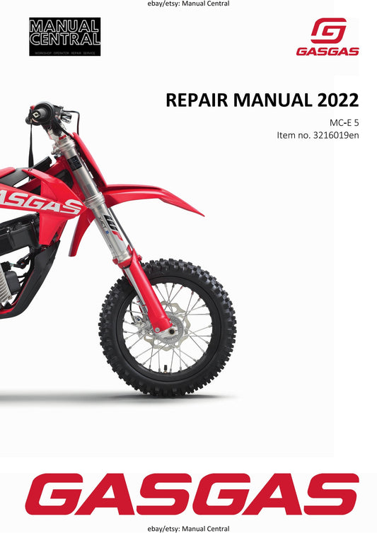 GasGas 2022 -MC-E 5 - Service Workshop Repair Manual
